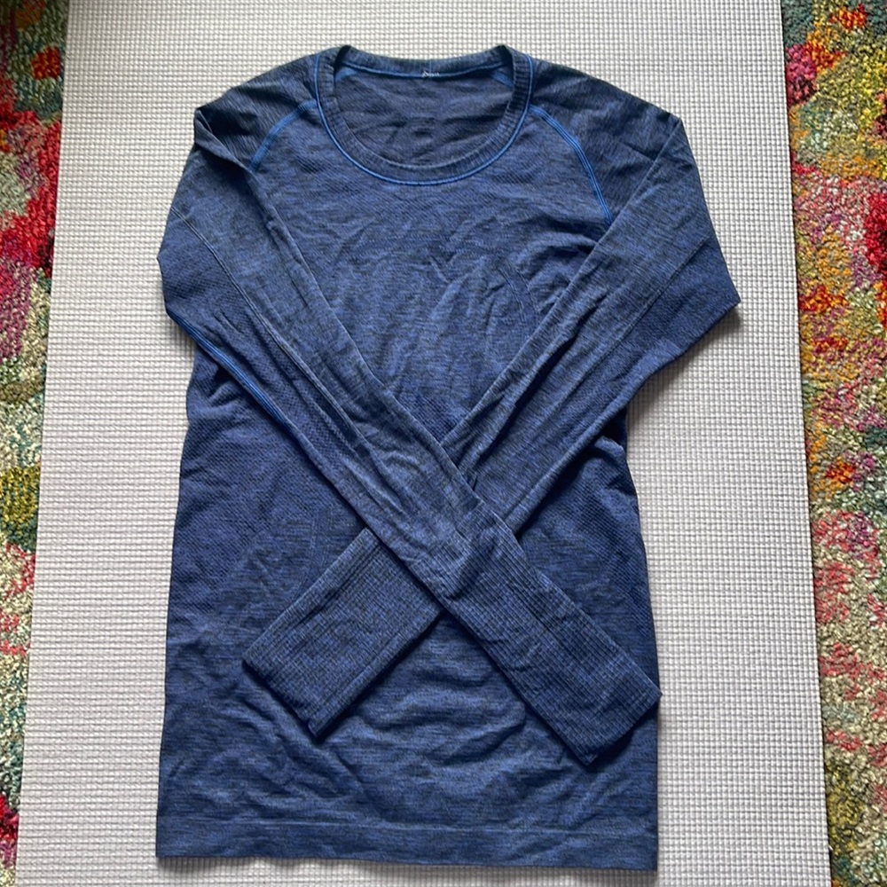 Lululemon blue heather swiftly tee